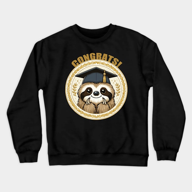 Congrats Graduate Sloth Crewneck Sweatshirt by Heartsake